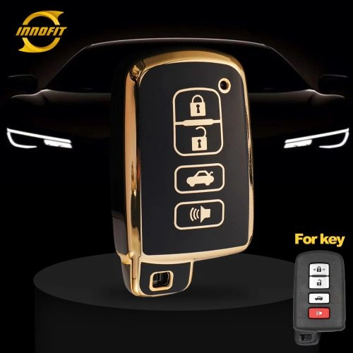 TOD4T1-Black-Gold Plating- Car Key Cover For Toyota