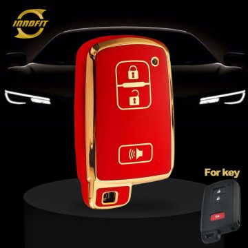 TOD5T1-Red-Gold Plating- Car Key Cover For Toyota