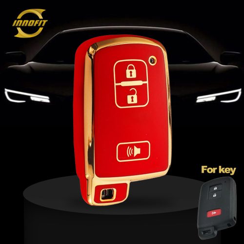 TOD5T1-Red-Gold Plating- Car Key Cover For Toyota