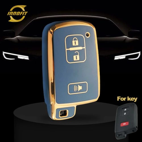 TOD5T1-Granny Grey-Gold Plating- Car Key Cover For Toyota