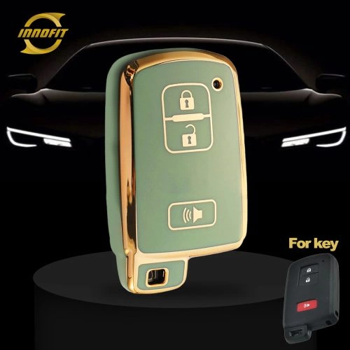 TOD5T1-Green-Gold Plating- Car Key Cover For Toyota