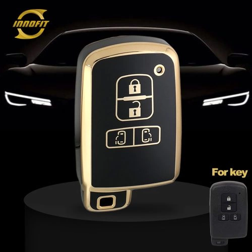 TOD9T1-Black-Gold Plating- Car Key Cover For Toyota