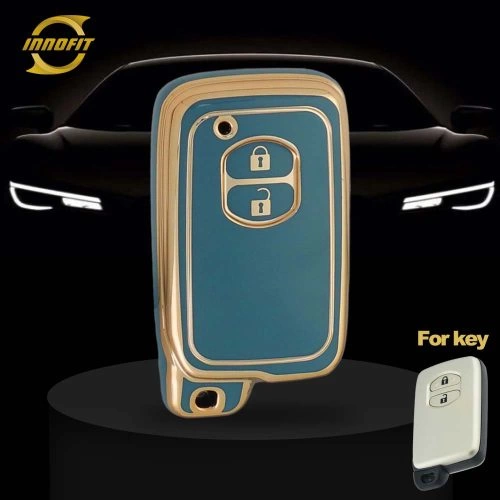 TOG2T1-Granny Grey-Gold Plating- Car Key Cover For Toyota