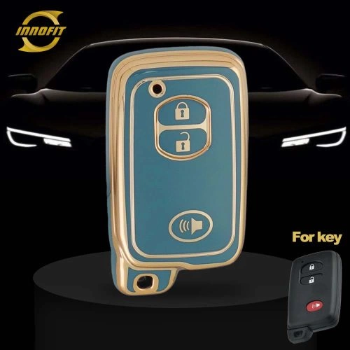 TOG3T1-Granny Grey-Gold Plating- Car Key Cover For Toyota