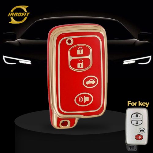TOG8T1-Red-Gold Plating- Car Key Cover For Toyota