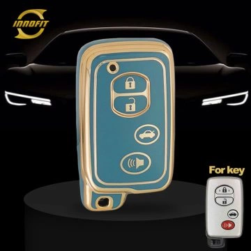 TOG8T1-Granny Grey-Gold Plating- Car Key Cover For Toyota