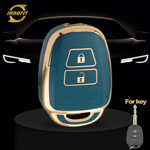 TOP2T1-Granny Grey-Gold Plating- Car Key Cover For Toyota