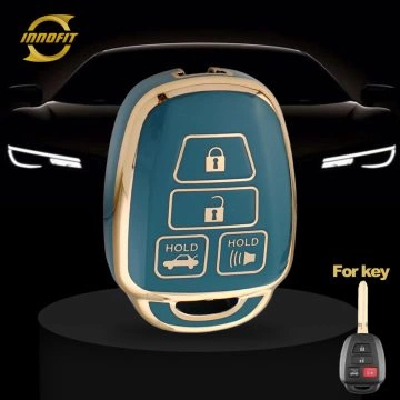 TOP4T1-Granny Grey-Gold Plating- Car Key Cover For Toyota