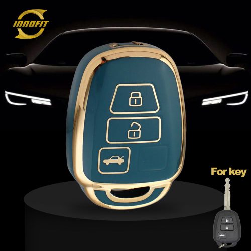 TOP5T1-Granny Grey-Gold Plating- Car Key Cover For Toyota