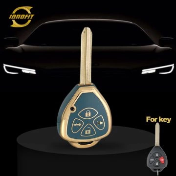 TOT1T1-Granny Grey-Gold Plating- Car Key Cover For Toyota