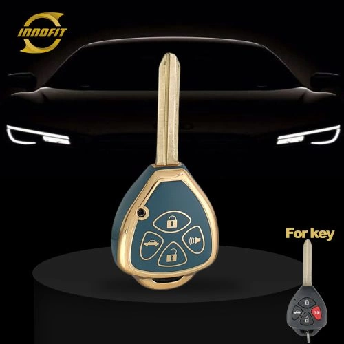 TOT1T1-Granny Grey-Gold Plating- Car Key Cover For Toyota