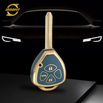 TOT3T1-Granny Grey-Gold Plating- Car Key Cover For Toyota