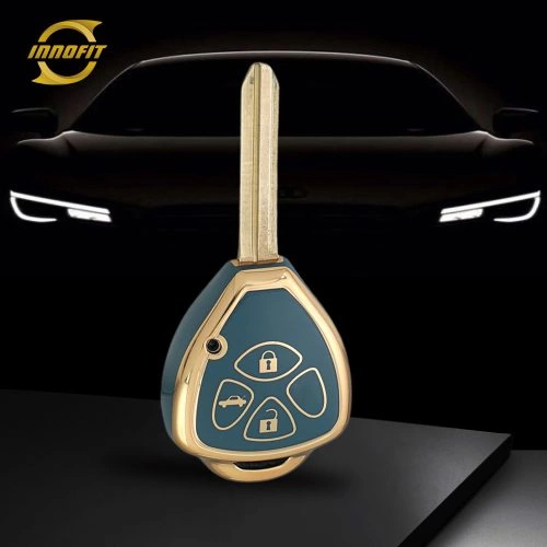 TOT3T1-Granny Grey-Gold Plating- Car Key Cover For Toyota