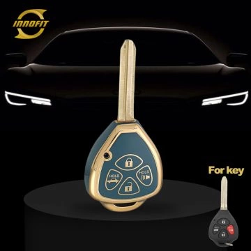 TOT4T1-Granny Grey-Gold Plating- Car Key Cover For Toyota