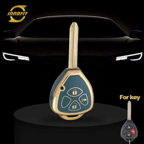 TOT5T1-Granny Grey-Gold Plating- Car Key Cover For Toyota