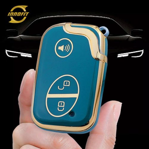 LEC3T1-Granny Grey-Gold Plating- Car Key Cover For Lexus