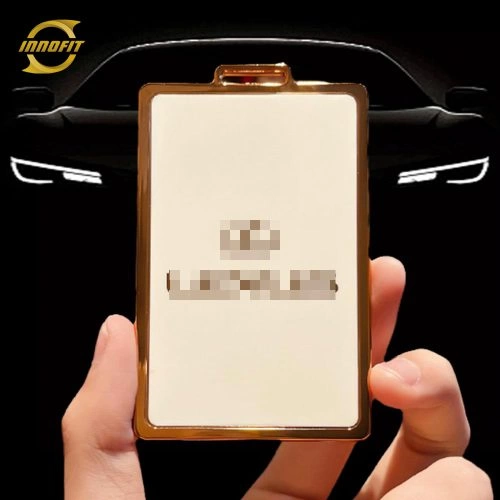 LED1T1-White-Gold Plating- Car Key Cover For Lexus