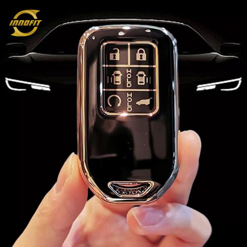 HOA7T1-Black-Silver Plating- Car Key Cover For Honda