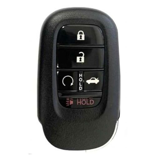 HOB6T1-White-Silver Plating- Car Key Cover For Honda