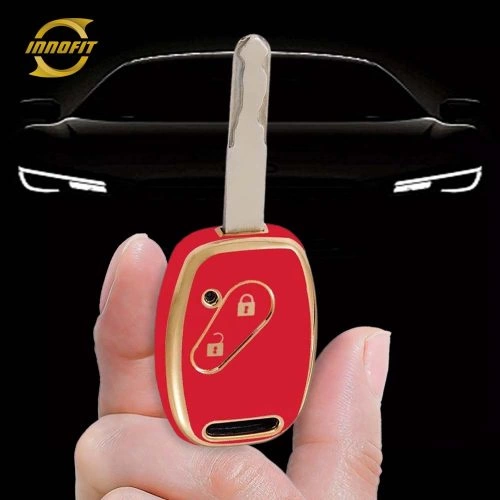 HON2T1-Red-Gold Plating- Car Key Cover For Honda