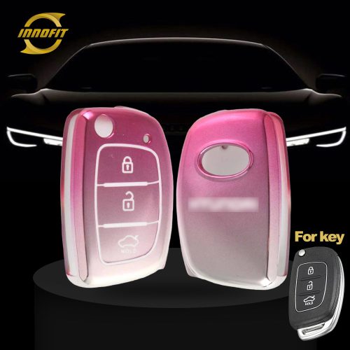 HYF2T1-Gradient Pink- Car Key Cover For Hyundai