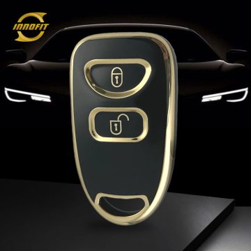 HYJ1T1-Black-Gold Plating- Car Key Cover For Hyundai Kia