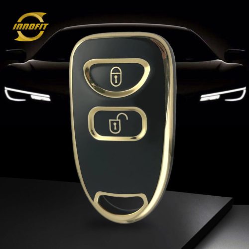 HYJ1T1-Black-Gold Plating- Car Key Cover For Hyundai Kia