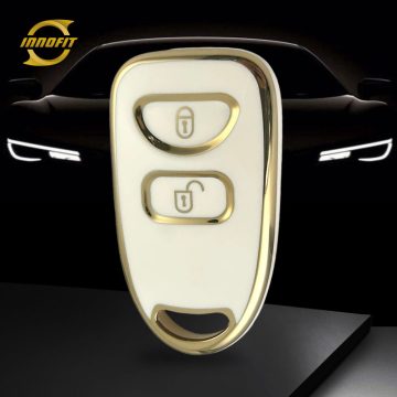 HYJ1T1-White-Gold Plating- Car Key Cover For Hyundai Kia