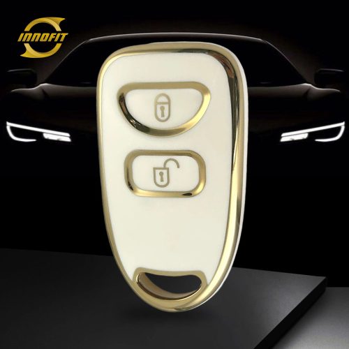 HYJ1T1-White-Gold Plating- Car Key Cover For Hyundai Kia