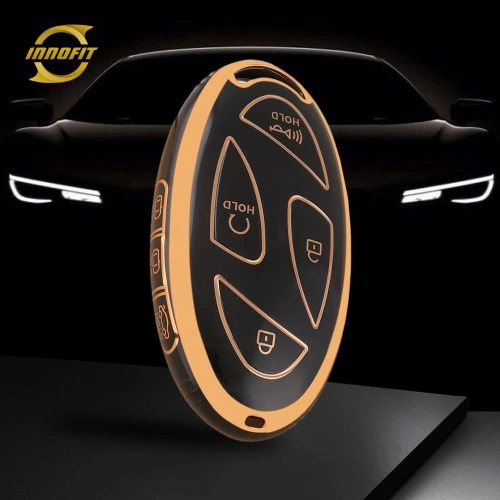 HYK2T1-Black-Gold Plating- Car Key Cover For Hyundai