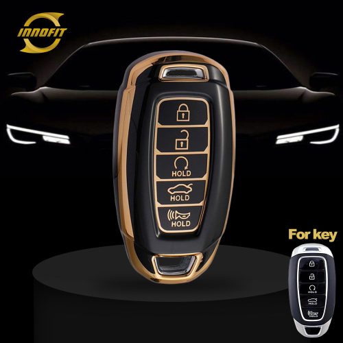 HYS2T1-Black-Gold Plating- Car Key Cover For Hyundai