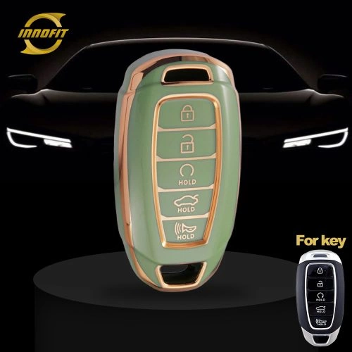 HYS2T1-Green-Gold Plating- Car Key Cover For Hyundai