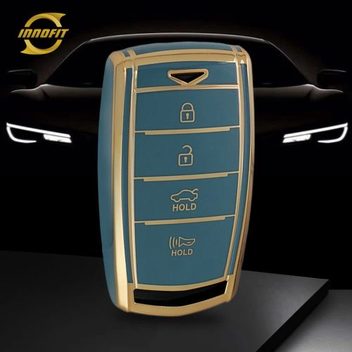 HYV1T1-Granny Grey-Gold Plating- Car Key Cover For Hyundai