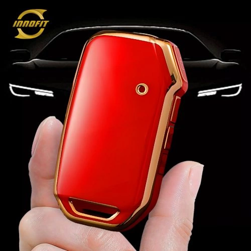 KIK2T1-Red-Gold Plating- Car Key Cover For Kia