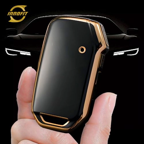 KIK3T1-Black-Gold Plating- Car Key Cover For Kia