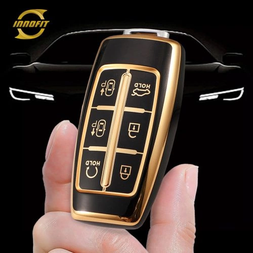 GNA3T1-Black-Gold Plating- Car Key Cover For GENESIS
