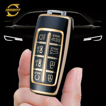 GNA4T1-Black-Gold Plating- Car Key Cover For GENESIS