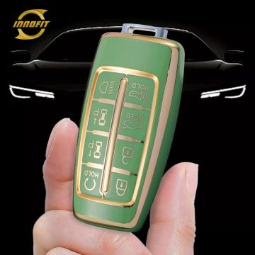 GNA4T1-Green-Gold Plating- Car Key Cover For GENESIS