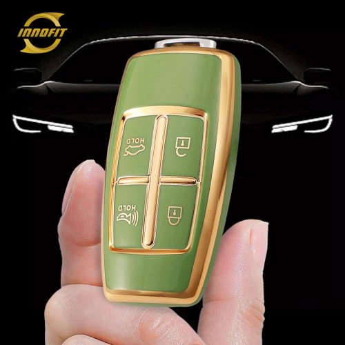 GNA5T1-Green-Gold Plating- Car Key Cover For GENESIS