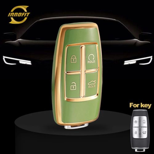 GNA6T1-Green-Gold Plating- Car Key Cover For GENESIS