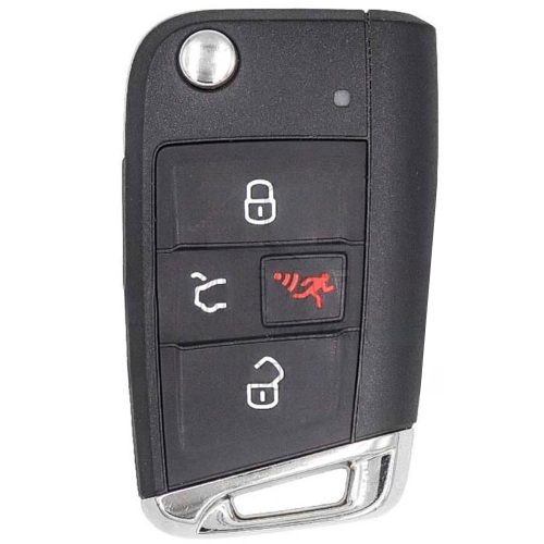 VOA2T1-Granny Grey-Gold Plating- Car Key Cover For Volkswagen skoda SEAT