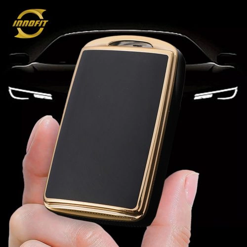 MAA2T1-Black-Gold Plating- Car Key Cover For Mazda