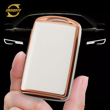MAA3T1-White-Gold Plating- Car Key Cover For Mazda