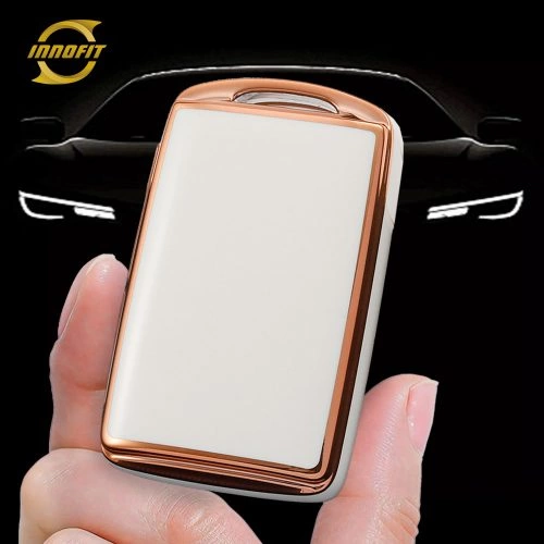 MAA5T1-White-Gold Plating- Car Key Cover For Mazda