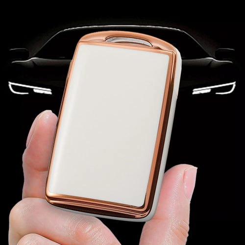 MAA6T1-White-Gold Plating- Car Key Cover For Mazda