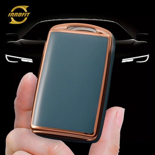 MAA7T1-Granny Grey-Gold Plating- Car Key Cover For Mazda