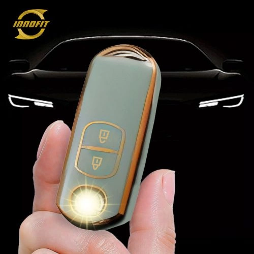 MAB2T1-Green-Gold Plating- Car Key Cover For Mazda
