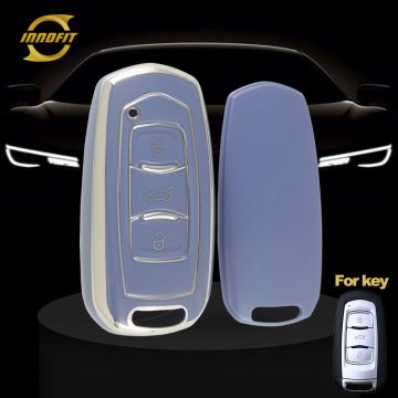GEA1T1-Purple-Silver Plating- Car Key Cover For Geely Auto