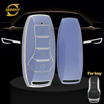 BYA1T1-Purple-Silver Plating- Car Key Cover For BYD