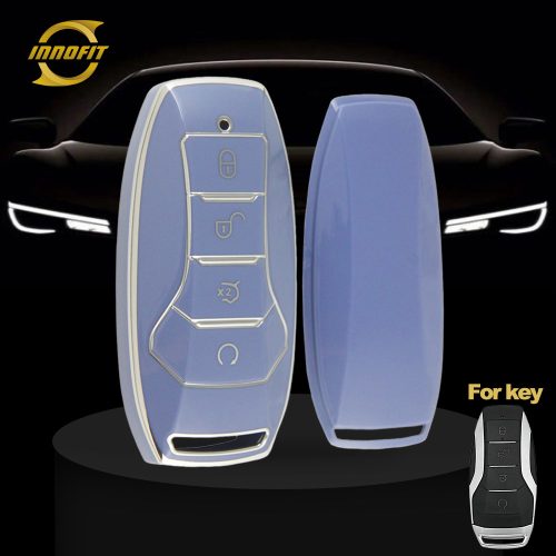 BYA1T1-Purple-Silver Plating- Car Key Cover For BYD